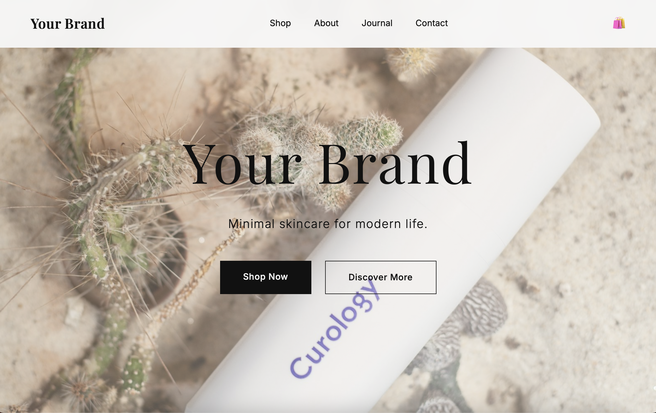 E-commerce hero design